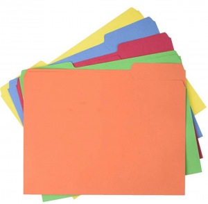 AmazonBasics Assorted Colors File Folders 100-Count Just $9.74!