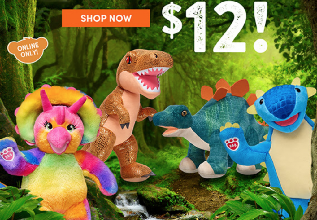Build-A-Bear: Select Dinosaurs Just $12.00!