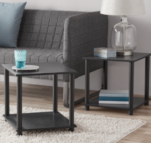 Mainstays No Tools 2-Pack End Table Just $12.00!