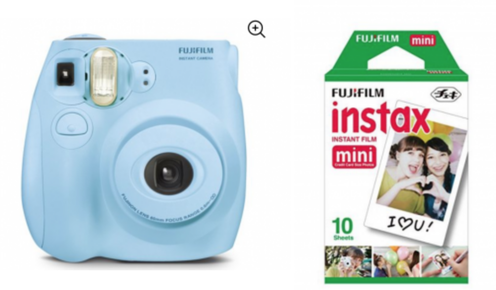 Fujifilm Instax Mini 7S Instant Camera (with 10-pack film) – Light Blue $59.00!