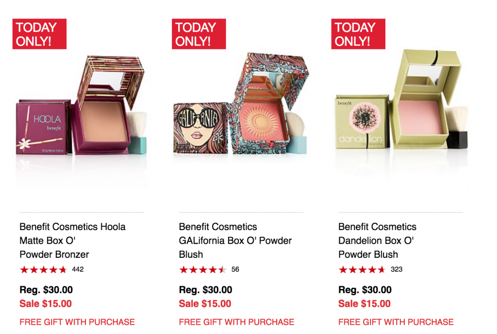 50% off Benefit Cosmetics Box O’ Powder Blush today only at Macy’s!