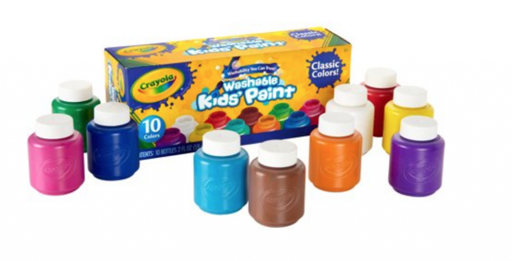 Crayola Washable Kids Paint, Classic Colors,  10-Count Just $4.99!