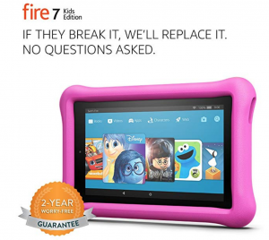 Fire 7 Kids Edition Tablet, 7″ Display, 16 GB, Blue Kid-Proof Case $79.99! (Reg. $99.99)