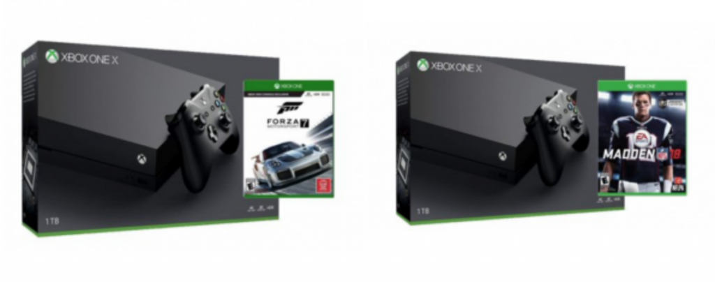 Xbox One X 4K UHD Enhanced Madden NFL 18 Or Forza Bundle As Low As $529.99! (Reg. $651.99)