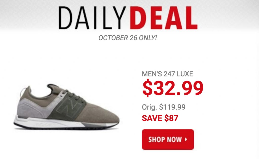 New Balance Men’s 247 Luxe Sneakers Just $32.99 Today Only! (Reg. $119.99)