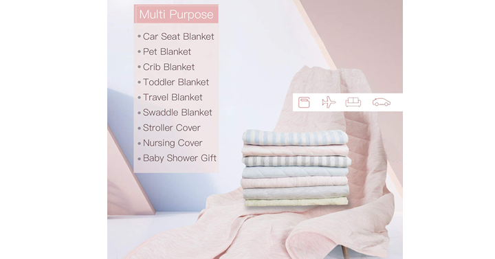 Allergy-Free Quilted Thermal Baby Blanket – 100% Breathable Jersey Cotton – Just $14.39!