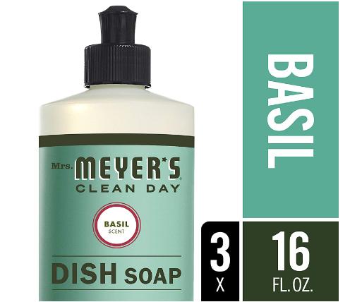 Mrs. Meyer´s Clean Day Dish Soap, Basil (Pack of 3) – Only $7.58!