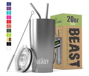 BEAST 20oz Stainless Steel Tumbler Vacuum Insulated Rambler Coffee Cup – $19.95!
