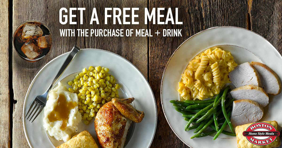 FREE Boston Market Meal With Purchase!