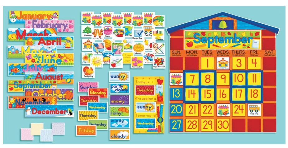 Scholastic All-In-One Schoolhouse Calendar Bulletin Board – Only $10.79!