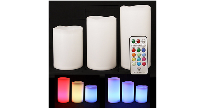Weatherproof Battery Operated Color Changing Candles with Remote Control & Timer – Just $19.99!