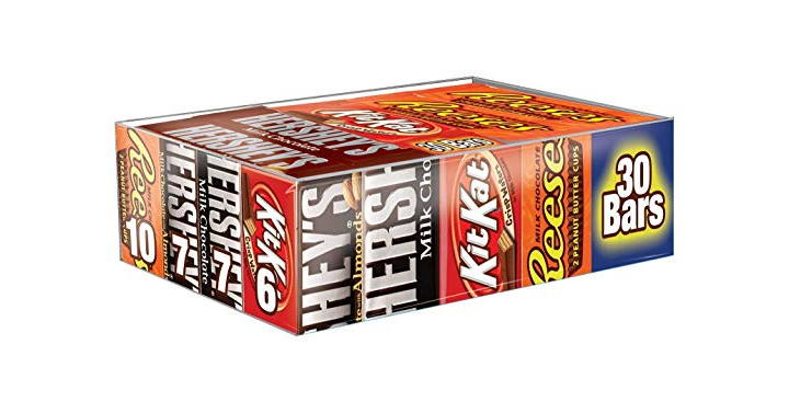 HERSHEY’S Chocolate Candy Bar Variety Pack (Hershey’s, Reese’s, Kit Kat) 30 Count – Just $13.49!