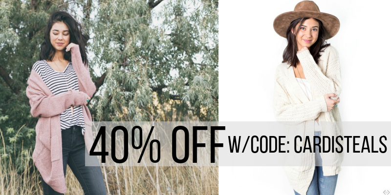 Style Steals at Cents of Style! Fun Fall Cardigans – 40% Off! FREE SHIPPING!