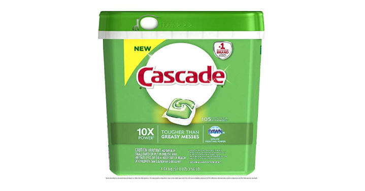 Cascade ActionPacs Dishwasher Detergent 105 Count Only $12.99 Shipped!
