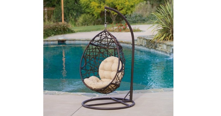 Christopher Knight Home Brown Wicker Tear Drop Hanging Chair – Just $178.71!
