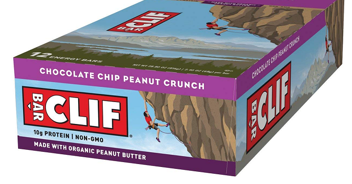 Amazon: CLIF Bar Chocolate Chip Peanut Crunch 12 Count Only $7.06 Shipped!