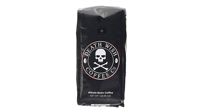 Death Wish Organic USDA Certified Whole Bean Coffee, 16 Ounce Bag – Just $12.99!