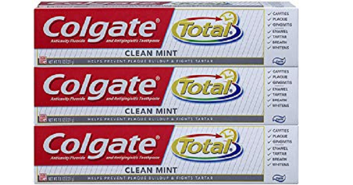 Colgate Total Clean Mint Toothpaste Pack of 3 Only $6.97 Shipped!