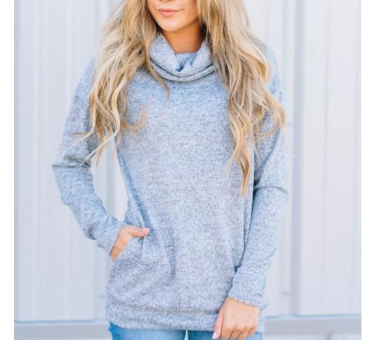 Heathered Cowl Pullover – Only $26.99!