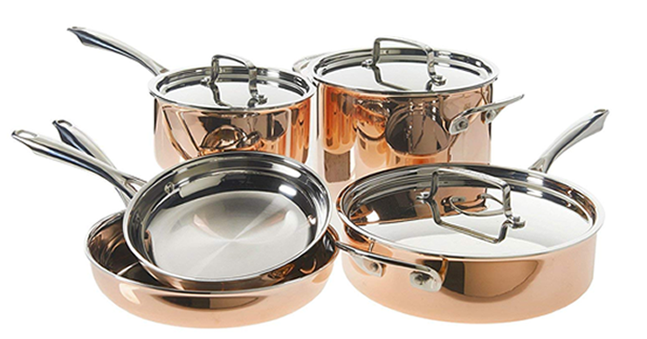 Cuisinart TCP-8 cookware-Sets, 8-Piece Copper Tri-Ply – Just $199.99!