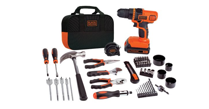 BLACK+DECKER 20V MAX Cordless Drill and Battery Power Project Kit – Just $56.50!