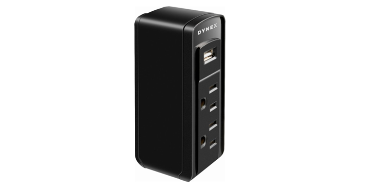 Dynex 2-Outlet/1-USB Surge Protector – Just $4.99!