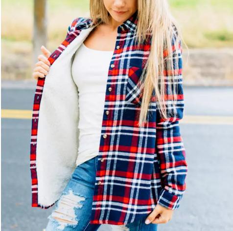 Fur Lined Flannel Top – Only $26.99!
