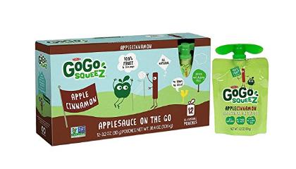 GoGo squeeZ Applesauce on the Go, Apple Cinnamon (Pack of 12) – Only $4.89!