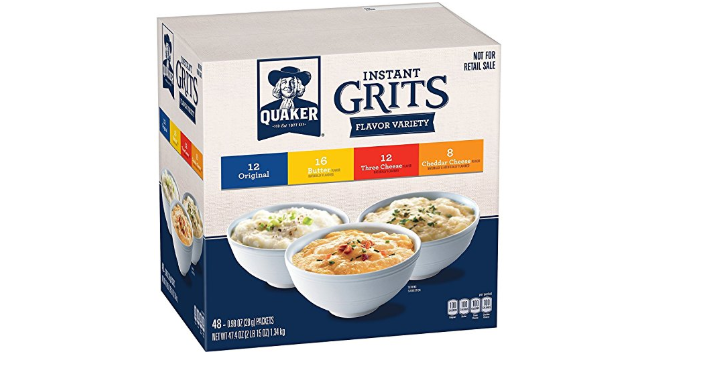 Quaker Instant Grits Variety Pack, 0.98 oz, 48 Count Only $5.80 Shipped!