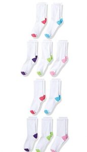 Hanes Girls Crew EZ Sort Socks Assorted 10PK (G41/10) – $3.98