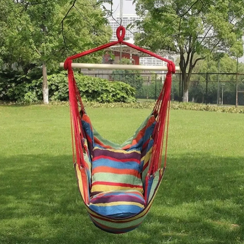 Hanging Rope Hammock Chair Swing Doubled Cushion Seat Just $22.99! (Reg. $65)