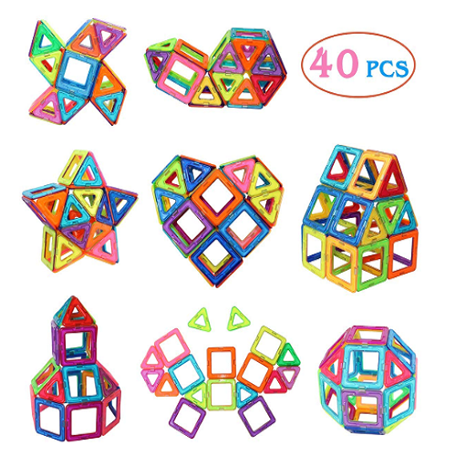 40 Piece Magnet Building Tiles Set Only $16.89 with coupon! (Reg. $50)