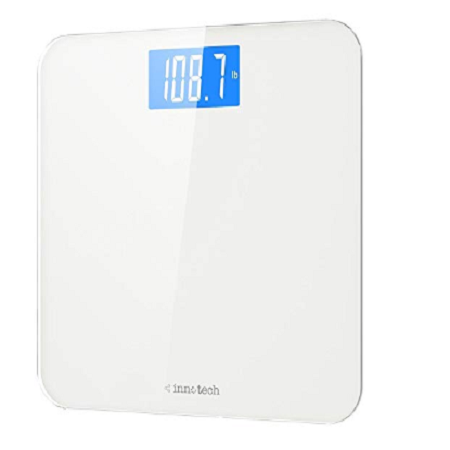 Innotech Digital Bathroom Scale with Easy-to-Read Backlit LCD Only $16.39!