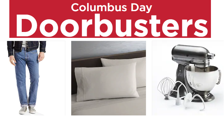 HOT! Kohl’s: Columbus Day Doorbusters are LIVE! Get $10 off $50 Purchase + Get $10 in Kohl’s Cash for Every $50!