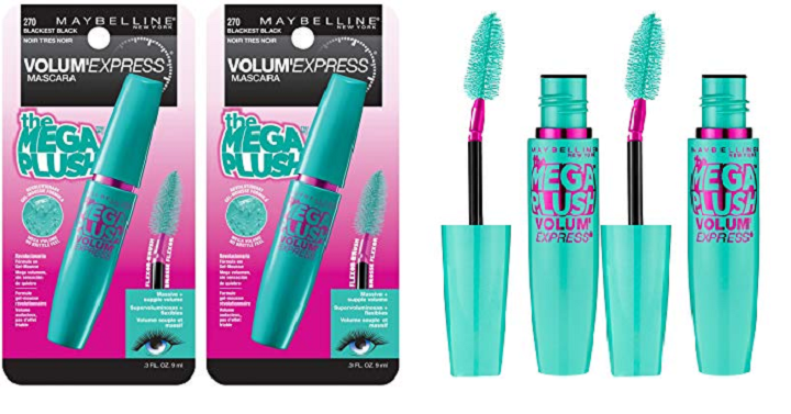 Maybelline New York Volum’ Express The Mega Plush washable Mascara Makeup Only $7.78 Shipped!