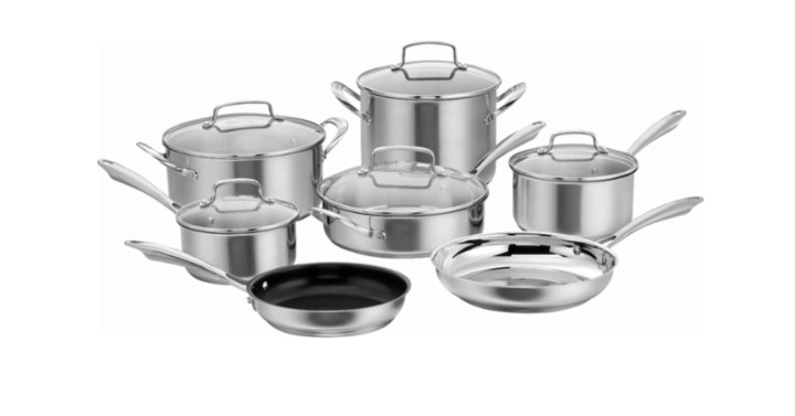 Cuisinart 12-Piece Cookware Set – Stainless Steel Only $79.99 Shipped! (Reg. $300)