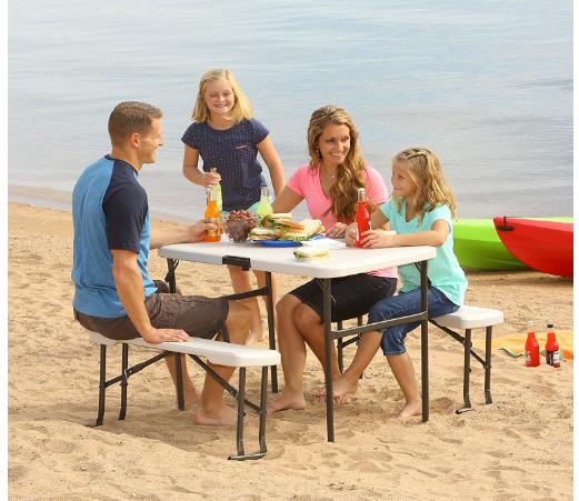 Lifetime Portable Folding Camping Picnic Table and Bench Set – Only $67.74 Shipped!