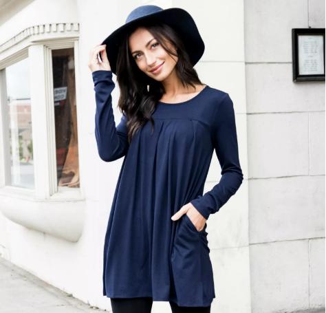 Pleated Pocket Tunic – Only $13.99!