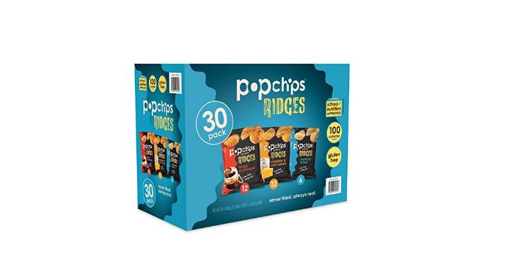 Popchips Ridged Potato Chips, Variety Pack, 30 Count – Only $14.99!
