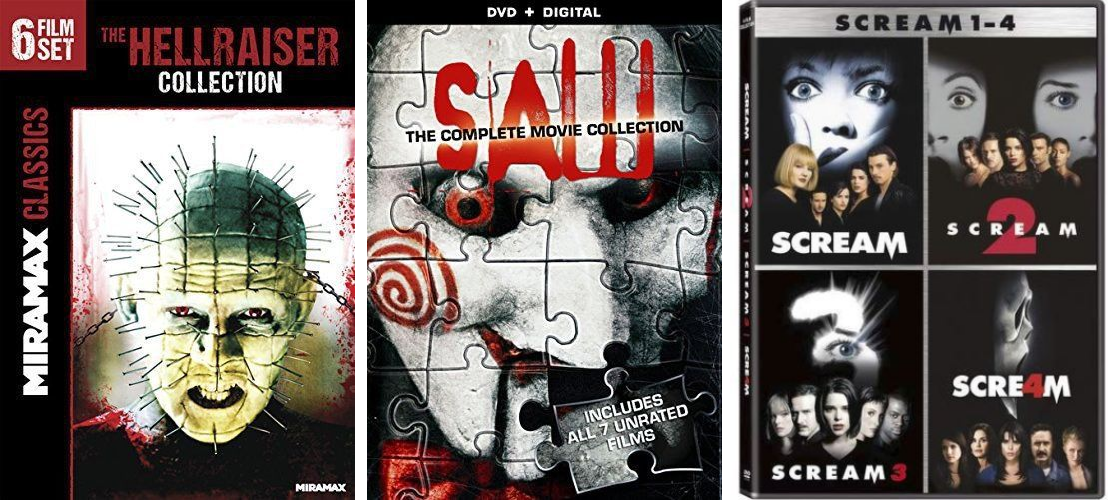 Halloween Scary Movie Collections Only $8.99 Shipped! HellRaiser, Saw, and Scream!