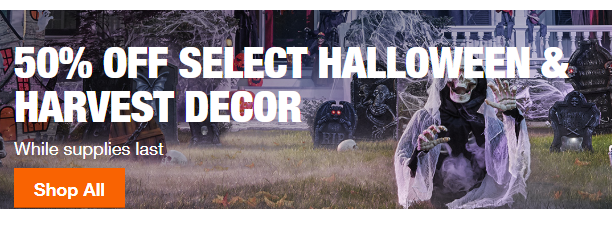 50% Off Select Halloween and Harvest Decor at Home Depot!