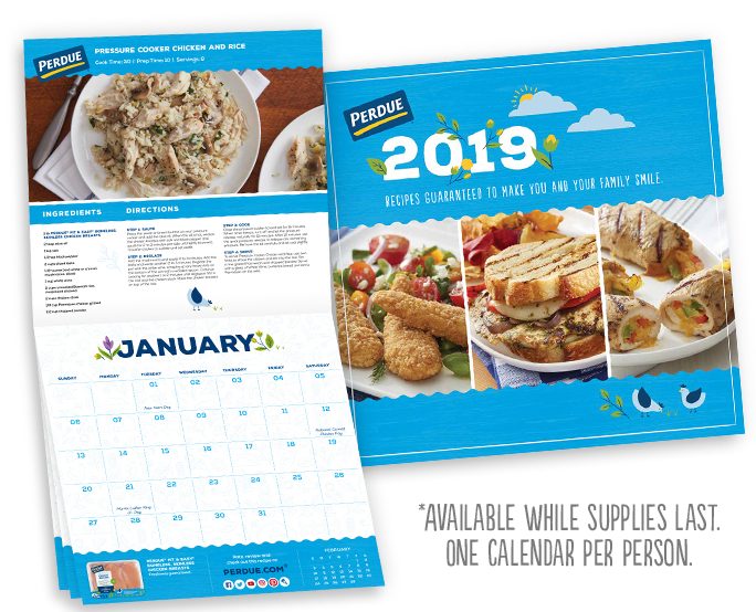 FREE 2019 Perdue Recipe Calendar!