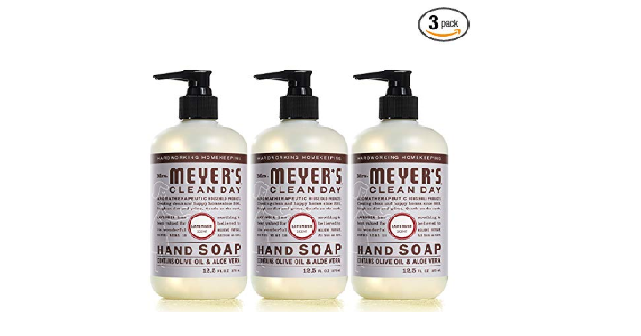 Mrs. Meyer’s Liquid Hand Soap, Lavender, 12.5 fl oz (3 ct) Only $8.79!