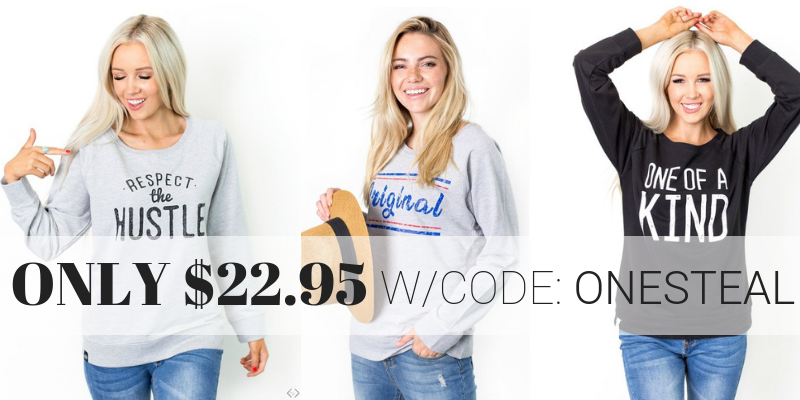 Style Steals at Cents of Style! Fun Fall Sweatshirts – Just $22.95! FREE SHIPPING!
