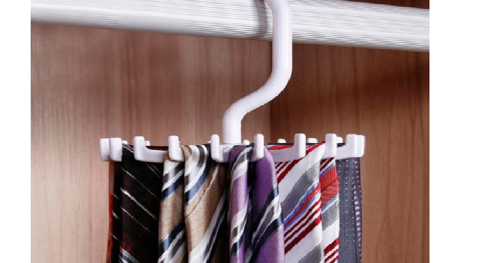Rotating 20 Hook Neck Tie Holder Only $3.99 Shipped!