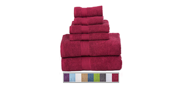 Hydro Basics Fade-Resistant 6-Piece Cotton Towel Set – Just $23.19!