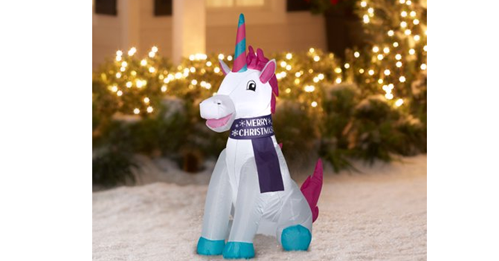 Holiday Time 3.5 ft. Unicorn Inflatable – Just $14.97!
