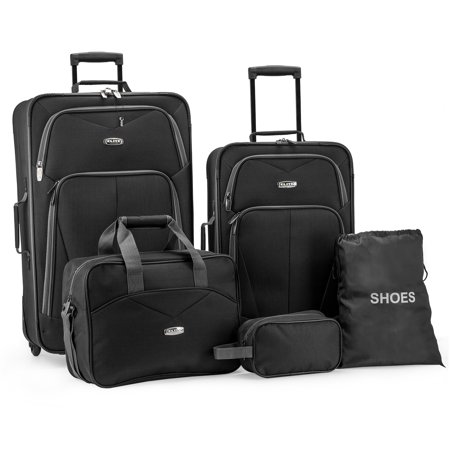 Elite Luggage Whitfield 5 Piece Softside Lightweight Rolling Luggage Set Only $49.99!