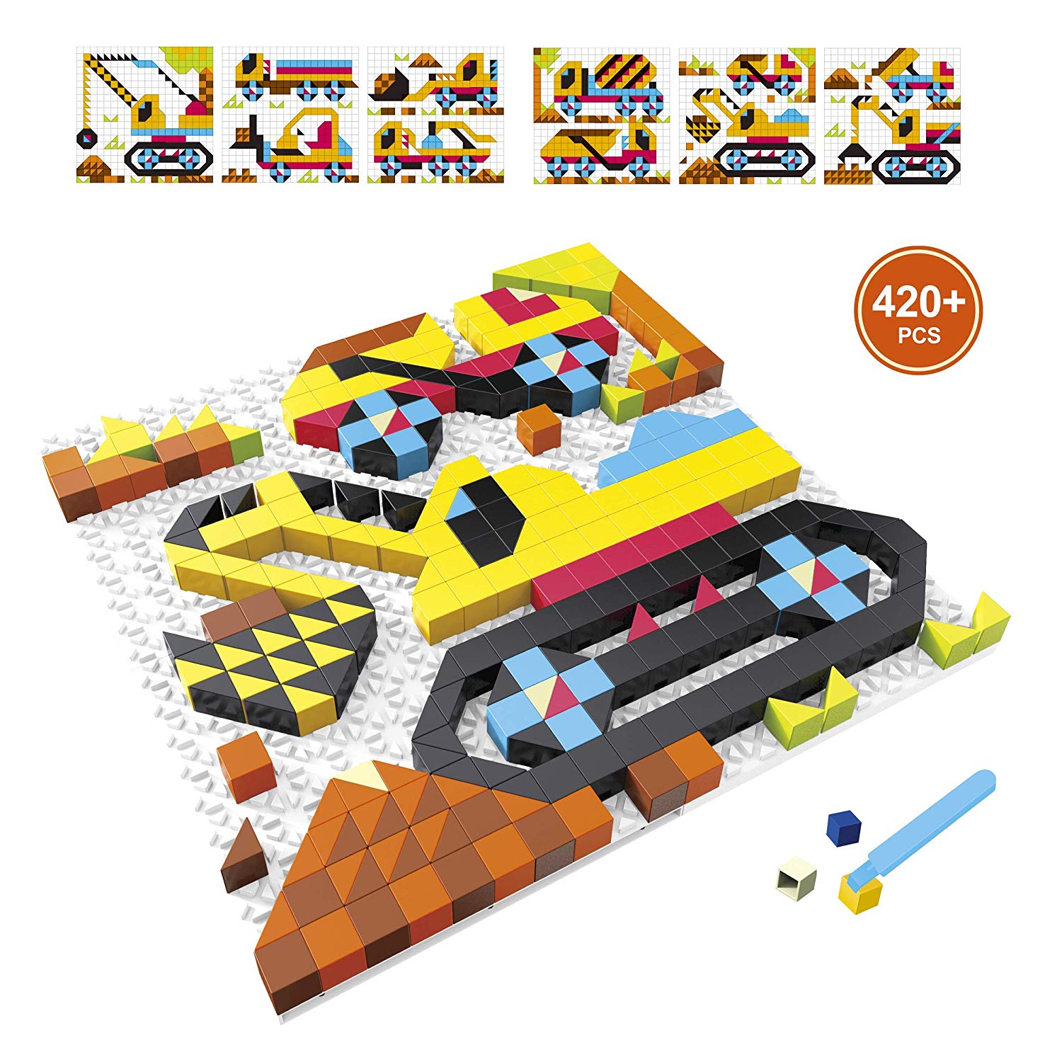 Learning Construction Games Fine Motor, 420 Pieces 6 Engineering Models Only $10.49!