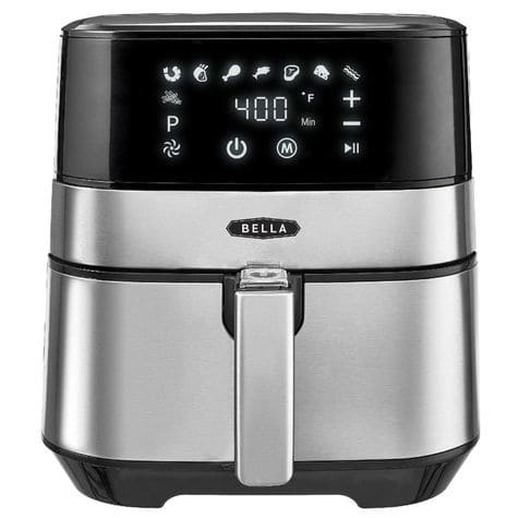 BELLA 5.3qt Air Convection Fryer Stainless Steel Only $69.99! (Reg $139.99)